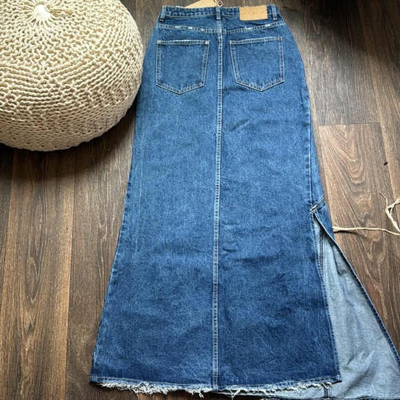 ONE MILE HARLEY DENIM MAXI SKIRT - Picture 5 of 7